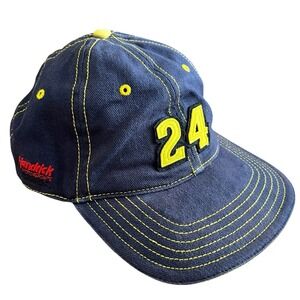 Jeff Gordon NASCAR Hat Cap Adult Hook n Loop Blue #24 Dupont Kendrick Motorsport